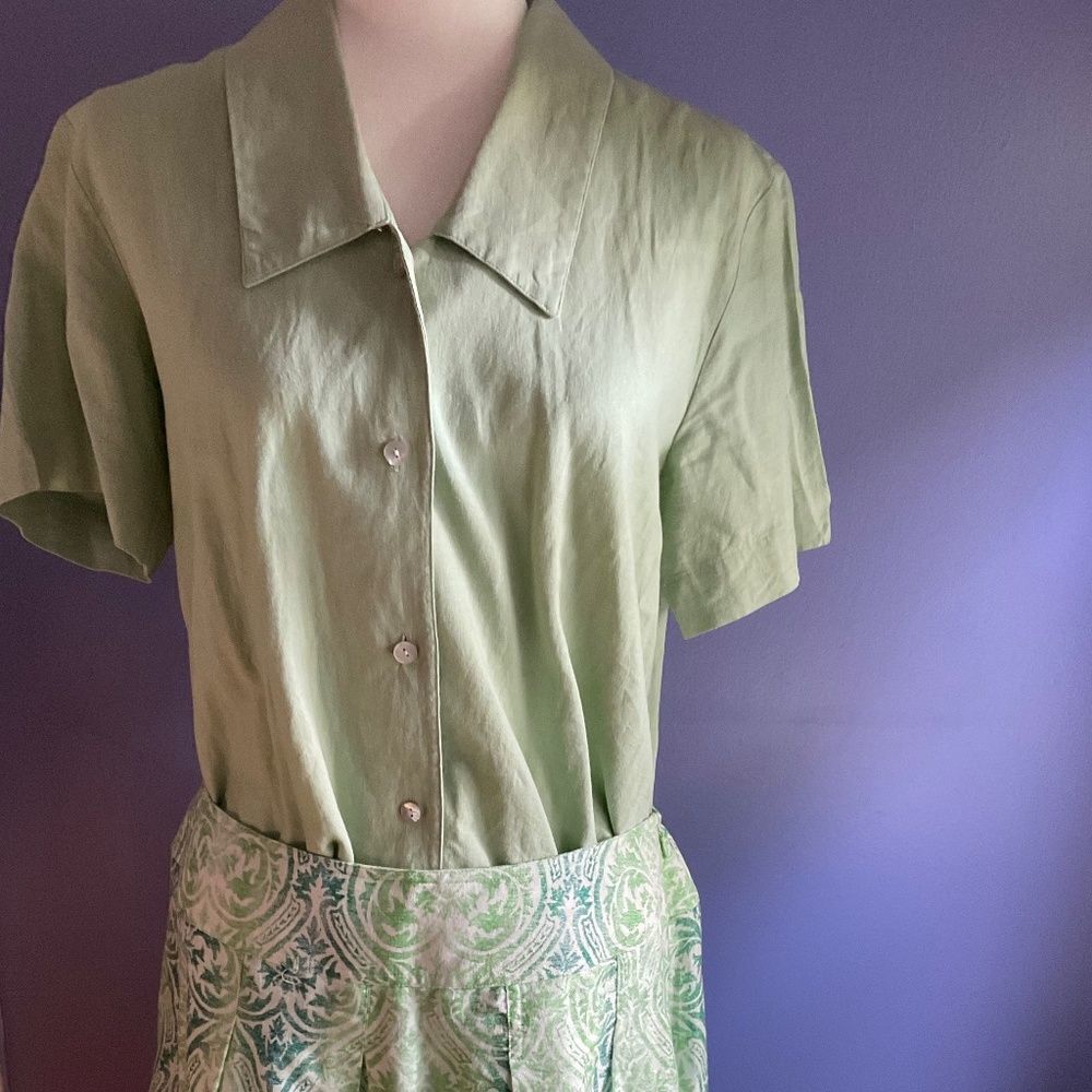 Coldwater Creek Green Skirt Set size PL